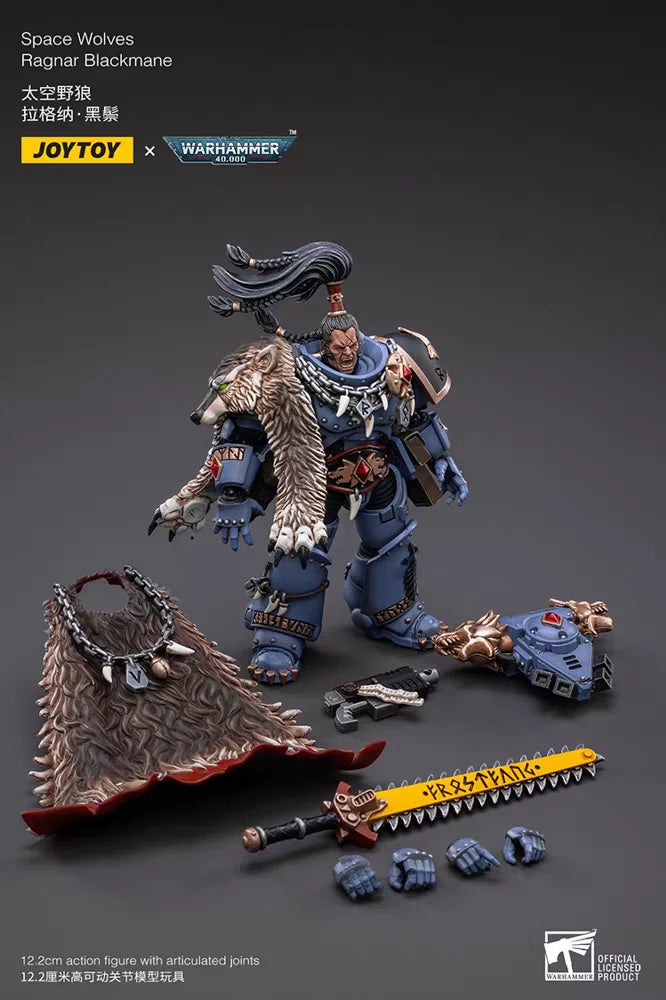 【In stock】Original JOYTOY Warhammer 40K Space Wolves Ragnar Blackmane 1/18 Action Figure