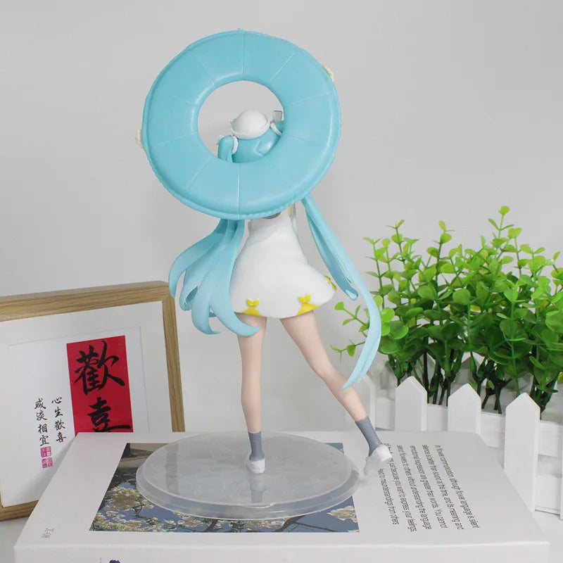 New 20cm Fashion Hatsune Miku Anime Figure Cheerleader Hatsune Miku Action Figures Kawaii Girl Figurine PVC Collection Model Toy
