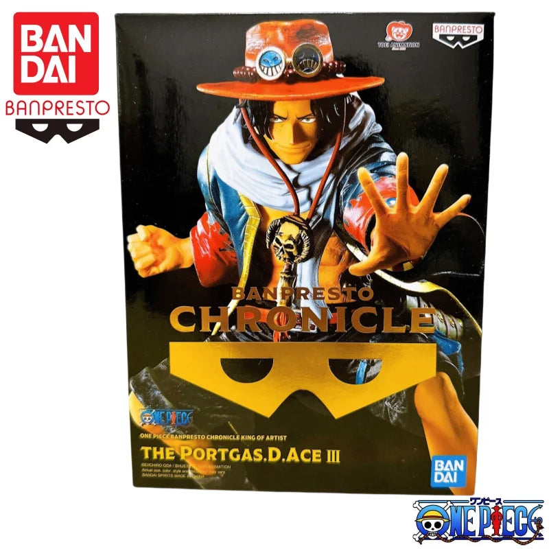 Auf Lager Bandai Original Banpresto One Piece Portgas D. Ace Actionfigur Modellpuppe Brandneu Verpackt Anime Charaktere Spielzeug Garage