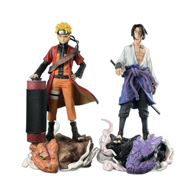 Anime Figure Reel Uzumaki Sasuke Uchiha Figurine Standing Pvc Statue Desktop Ornament Collection Toy Christmas Birthday Gift