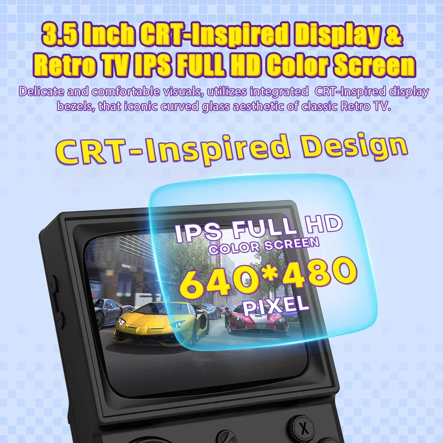 R36T Retro Handheld Game Console EmuELEC System 3.5 Inch IPS Screen Portable Pocket Video Player RK3326 Chip 64/128G 18000+Games