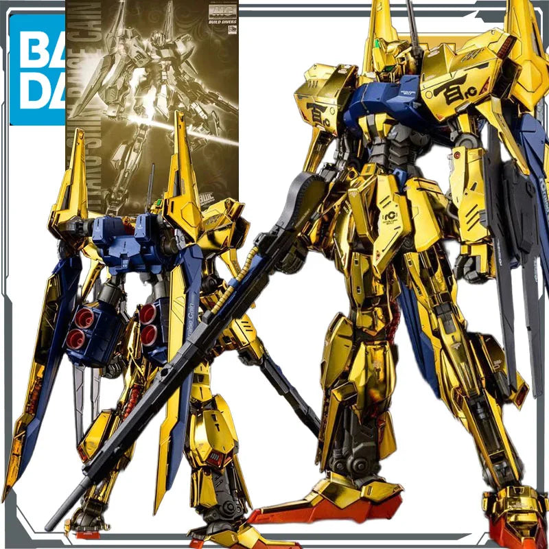 Bandai Original MODEL KIT GUNDAM MG HYAKU - SHIKI RAISE CAIN 1/100 Anime Action Figure Assembly Model Toys  Model Gifts for Boys
