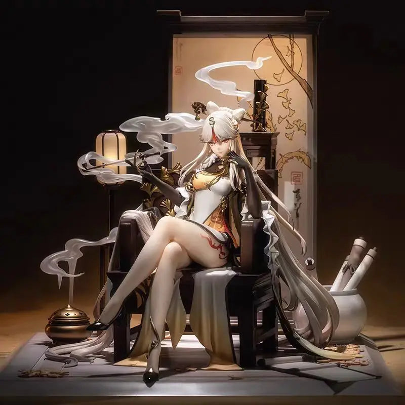Genshin Impact 27cm Character Ningguang Action Figure Cool Anime Figure Collectable Model Doll Toys Boy Birthday Gift Home Decor