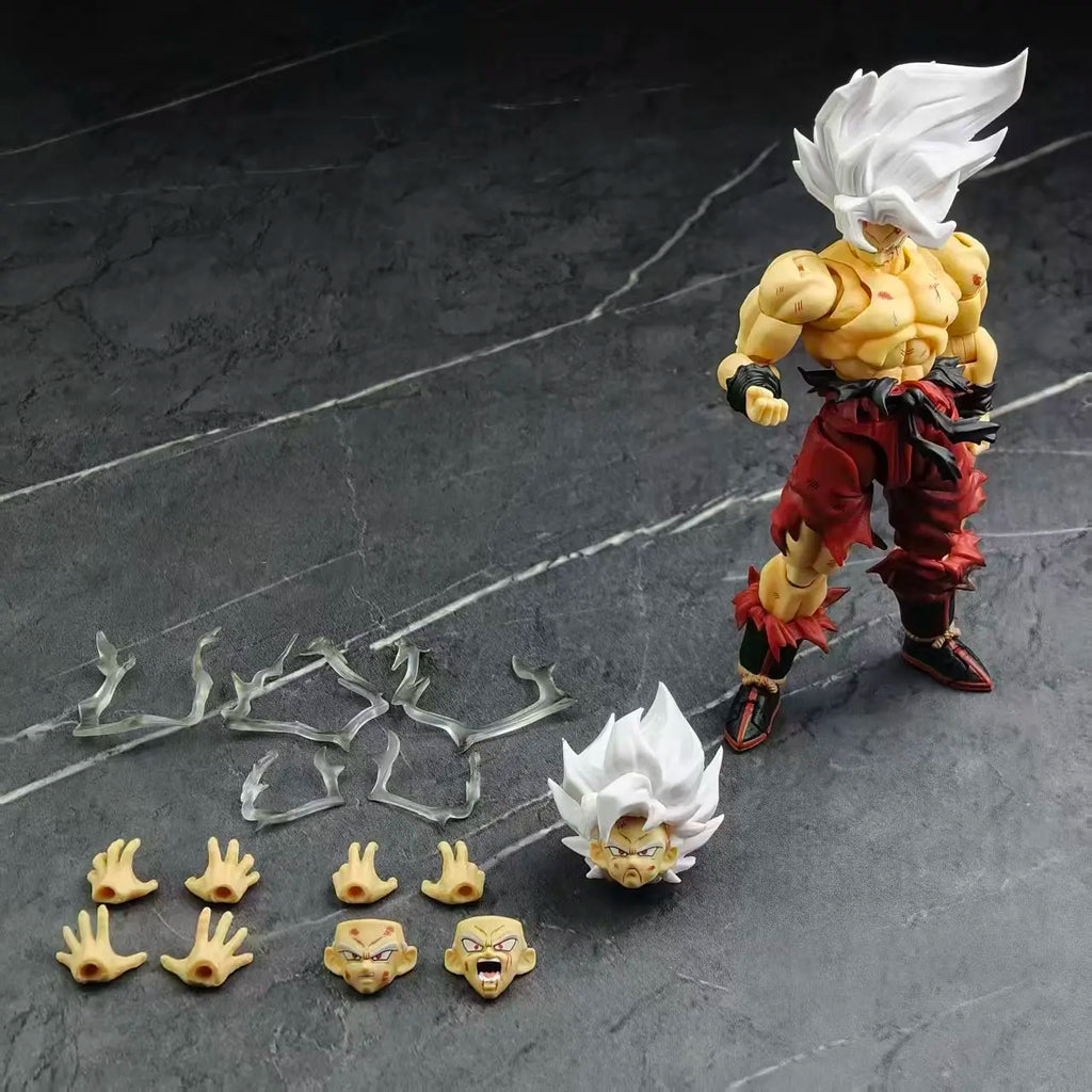 In Stock N&T Dragon Ball Shf Super Saiyan Son Goku Anime Action Figure Battle Damaged 3.0 Body Weekly Color Movable Toys Gift