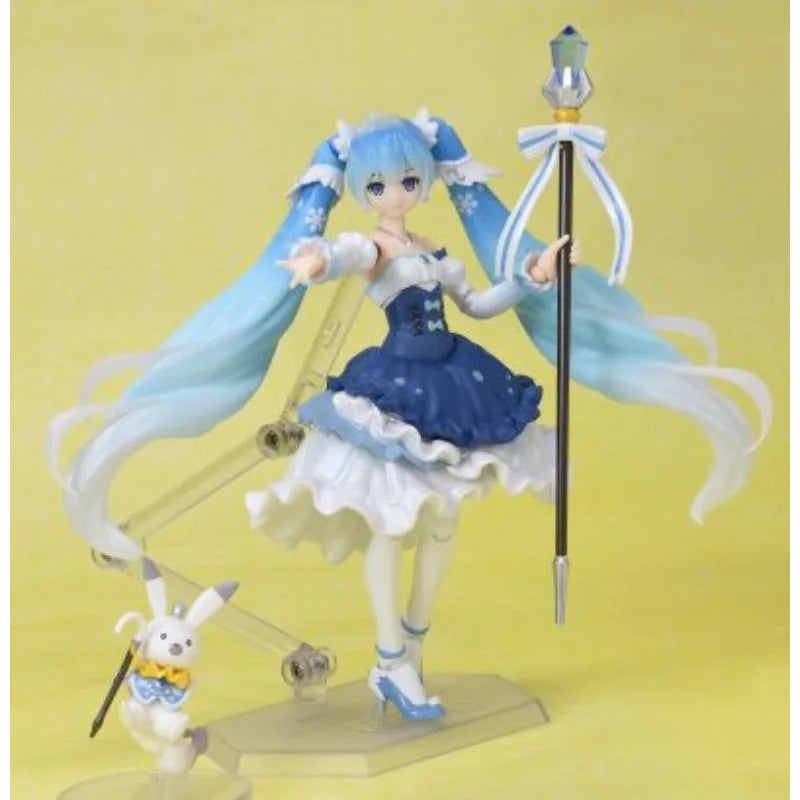 Max Factory Original Figma Snow Miku 2019 135mm Anime Action Figures Toys for Boy Christmas Gift Collectible Model Ornaments