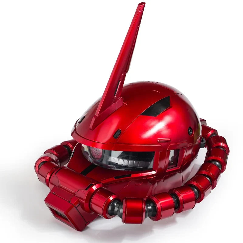 2026 New Mobile Suit Zaku Head Red Comet Led Light-Up Model Toy Anime Figure Collectible Decoration Wearable Helmet Holiday Gift