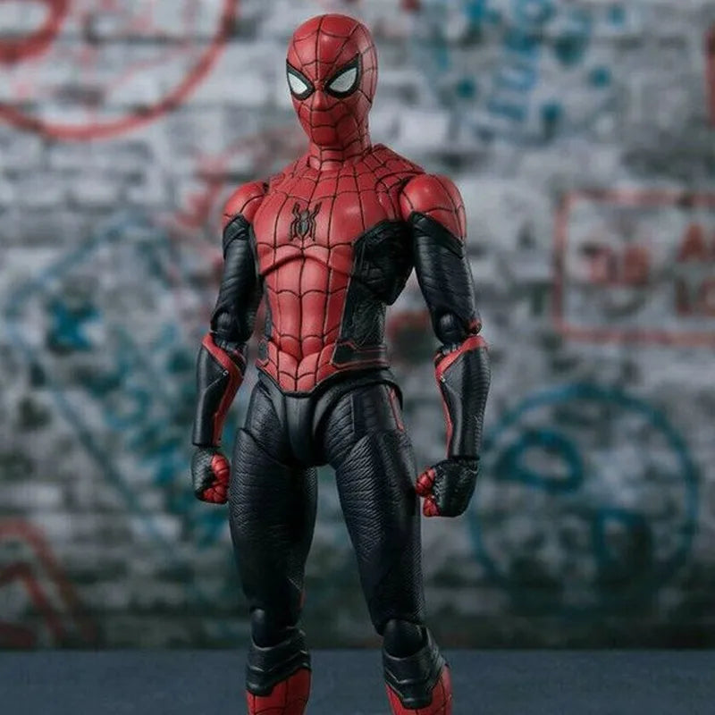 SHF Avengers Spider Man Mobile Handheld Model Action Figure Upgrade Battle Dress Version Collectible Toy for Fans