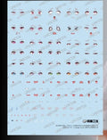 [No Figure] Kotobukiya Tank Gunner Knight 1/12 Female Soldier Stickers Pink Eye Water Decals Faces For 6inch Action Figure Model