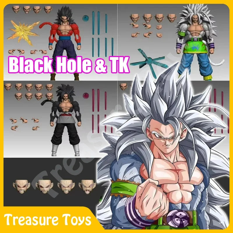 Black Hole Toys TK Custom Dragon Ball Z SHF Super Saiyan 5 SSJ 4 Son Goku Son Gohan Xicor Anime Action Figures Models Toys Gifts
