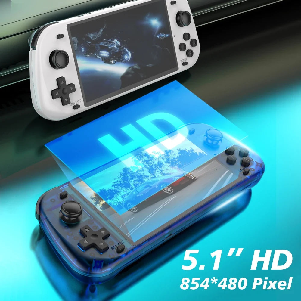 Retro Handheld Game Console R50S 5 Inch Large Screen Upgraded R36S Supports JELOS ARKOS ROCKNIX Multiple Emulators Portable Kids