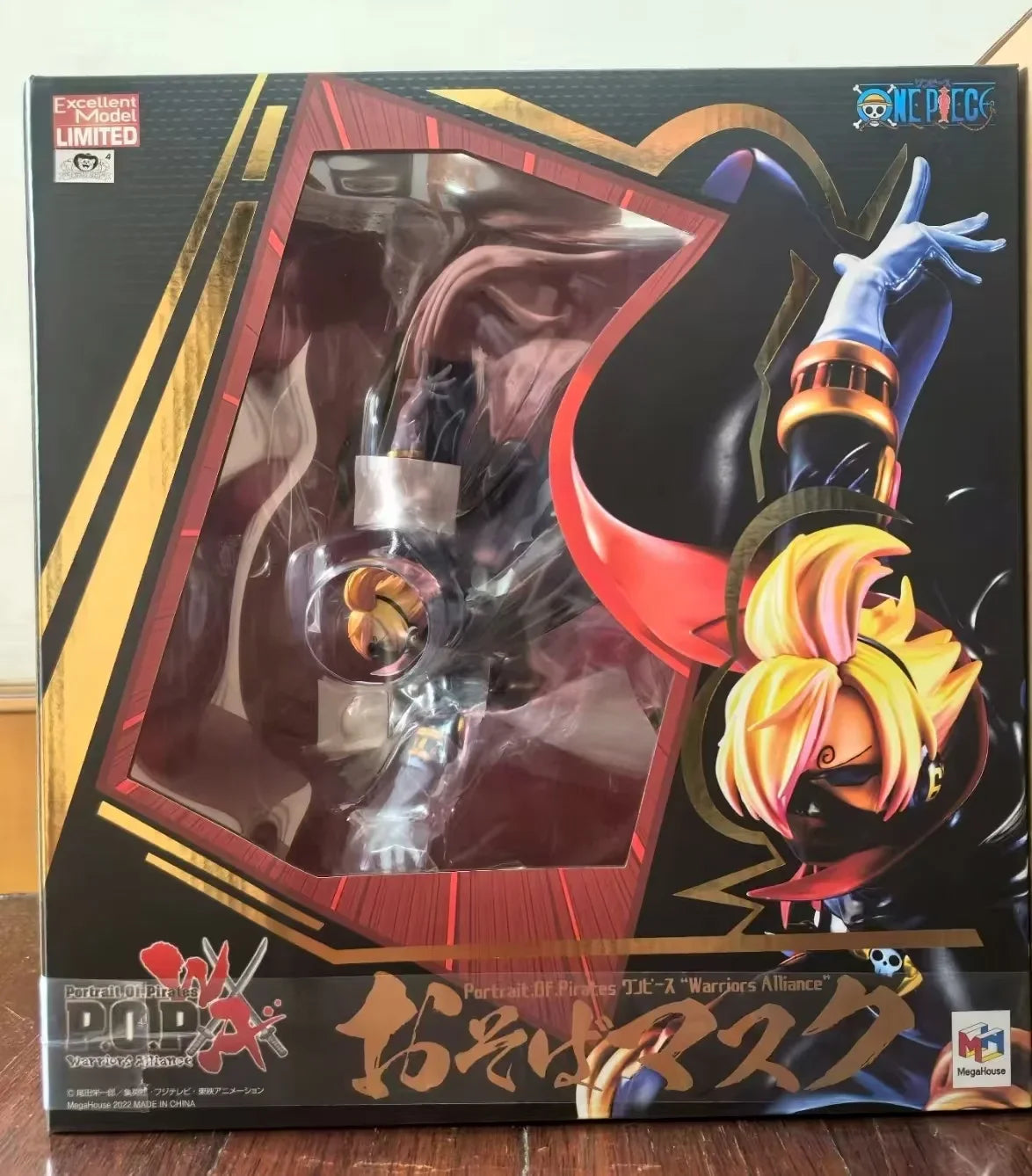 Original MegaHouse Portrait of Pirates ONE PIECE "Warriors Alliance" Sanji Buckwheat Mask Anime Characters