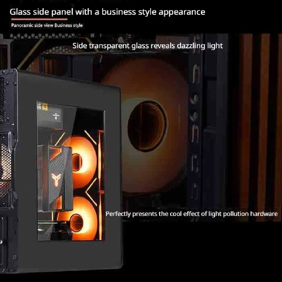 WJCOOLMAN Craftsman 3 MTAX/ITX PC case Glass transparent wooden strips panel gabinetes gamers desktop business computer case