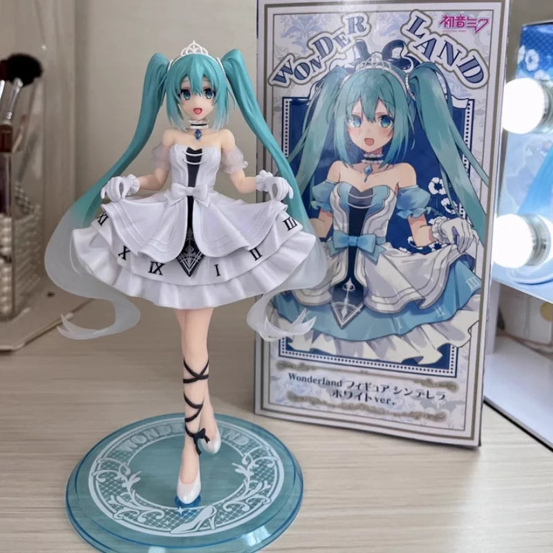 Original Taito Hatsune Miku Anime Figure Fairy Tale Wonderland Cinderella 18cm Model Ornament Toy Girl Birthday Gifts ﻿
