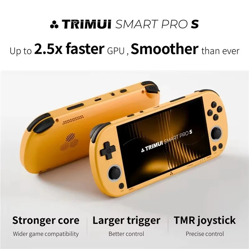 Trimui Smart pro S Handheld Game Player 4.96 Inch 1280x720 IPS LCD Screen Wireless GBA NDS Compatible HD Portable Gaming Console