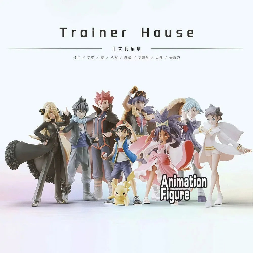 7-9cm Anime Pokemen Figure The Eight Great Masters Action Figures Pvc Statue Collection Model Toys for Children Gifts