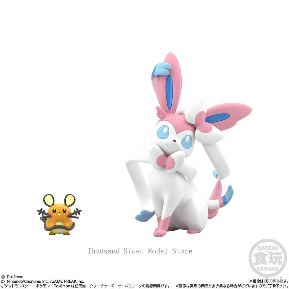 IN Stock Original Bandai Shokugan Pokemon Scale World Kalos Region Serena Sylveon Greninja Braixen Kawaii Anime Figure Model Toy
