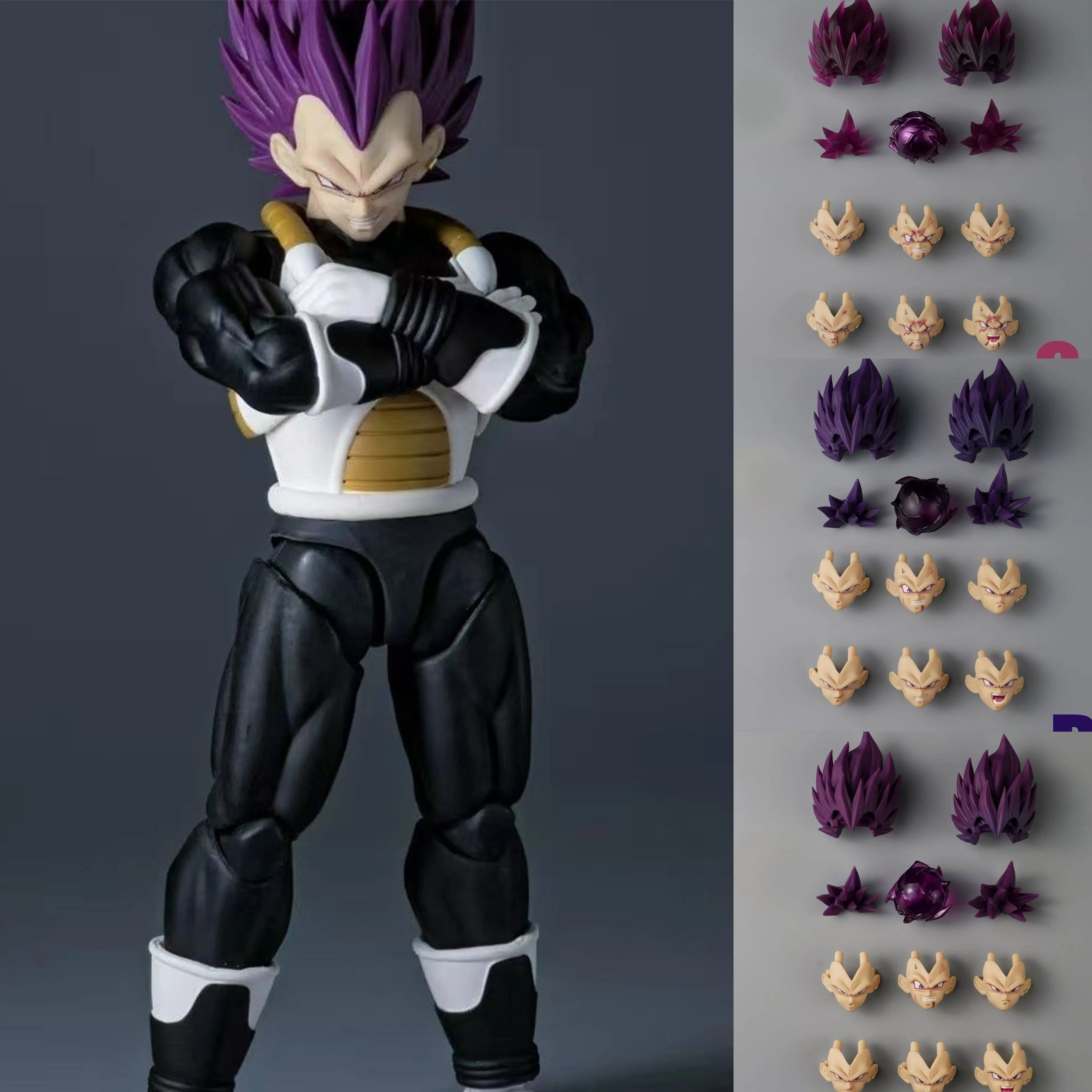 Air&Oq Studio Dragon Ball Z Vegeta Kopf Zubehör Kit Figur Shf Super Saiyajin Ssj Majin Vegeta Actionfiguren Spielzeug Geschenke