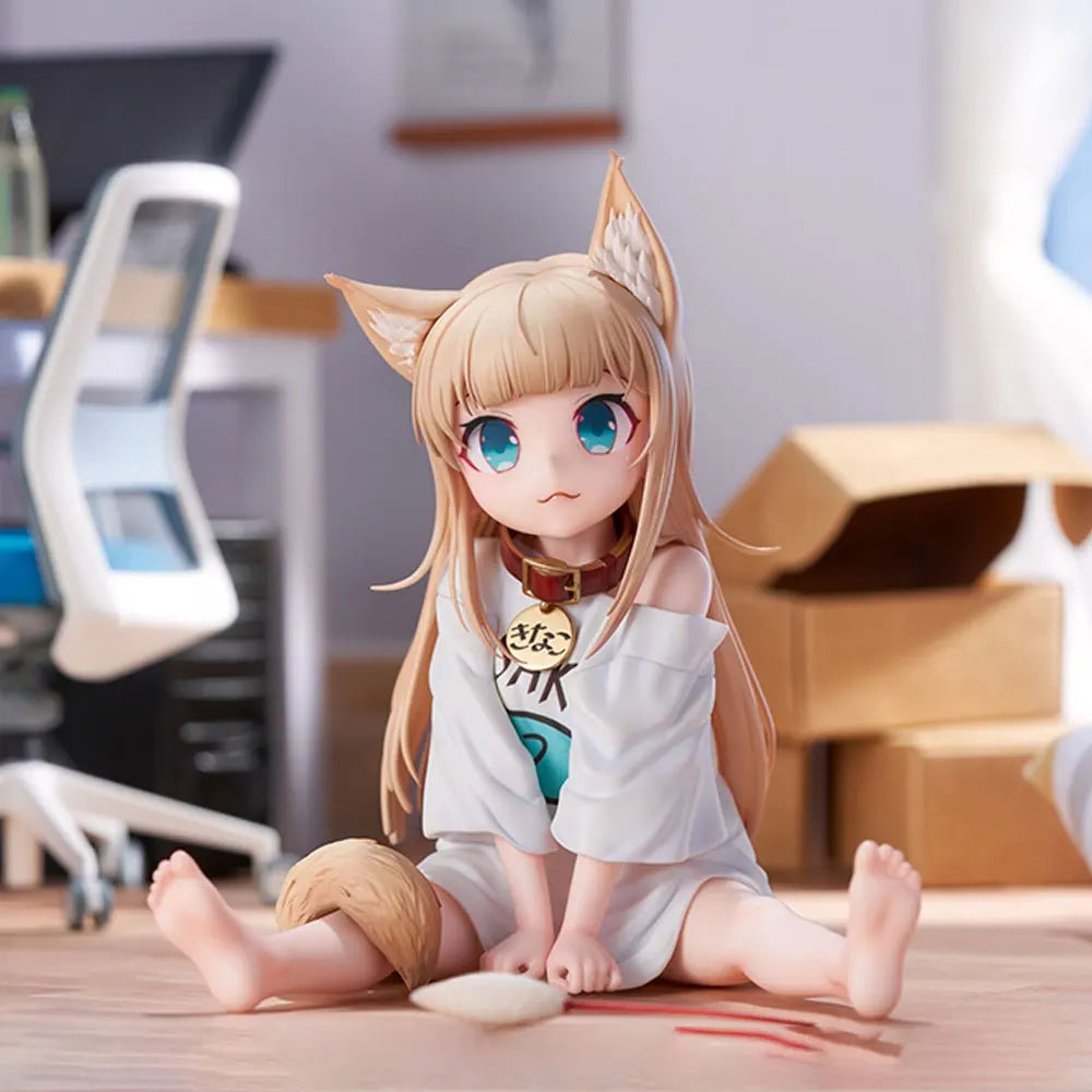 8CM Anime Kinako Figure Cat Girl Cute Noodle Stopper Mini Animation Model Toy Gift Ollection Decoration Ornaments PVC