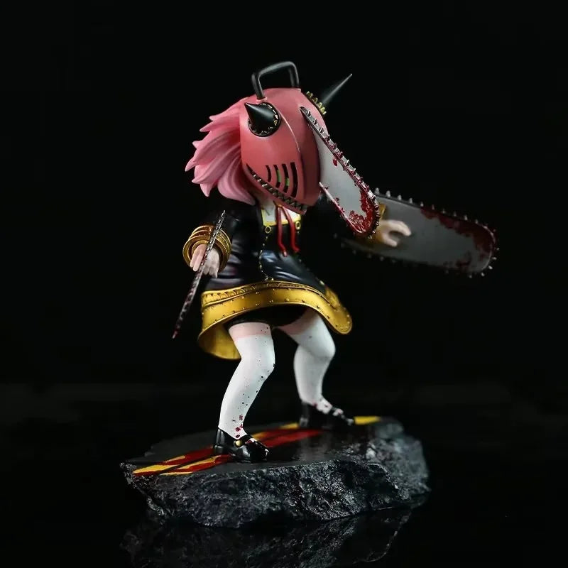 In stock Spy×Family Figure Anya Forger Figures Anya Cos Chainsaw Man Figurine Pvc Model Doll Collection Room Decoration Toy Gift
