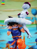 Bandai Dragon Ball Son Goku 10.62in PVC Animation Figure Showdown with Frieza Super Saiyan Statue Toy Gift