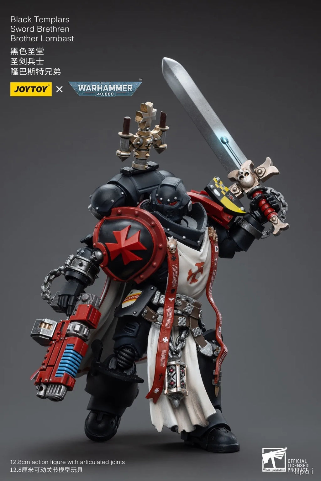 【In Stock】JOYTOY 1/18 Action Figure Warhammer 40K Black Templars Sword Brethren Brother Lombas Model Toy