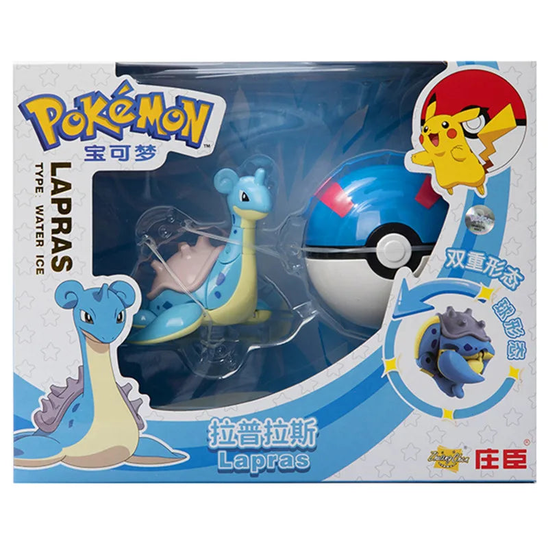 18 Styles Pokemon Anime Deformation Figures Pikachu Eevee Mewtwo Greninja  Pokeball Figure Pet Action Model Toys Childrens Gifts