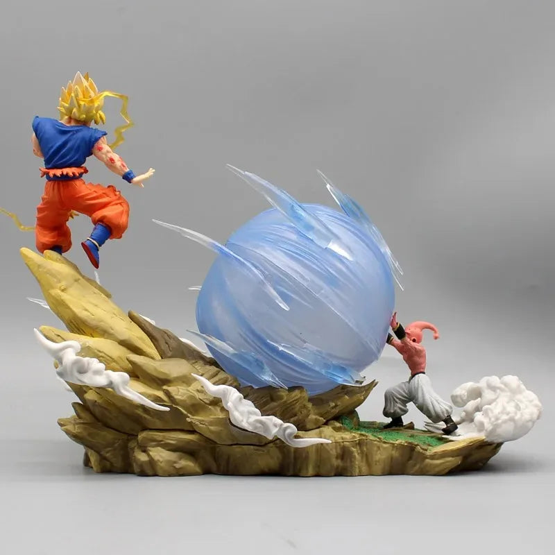 Anime Dragon Ball Z Majin Buu Vs Son Goku Figurine 22CM GK Pvc Action Figures Statue Collection Model Toy Gifts