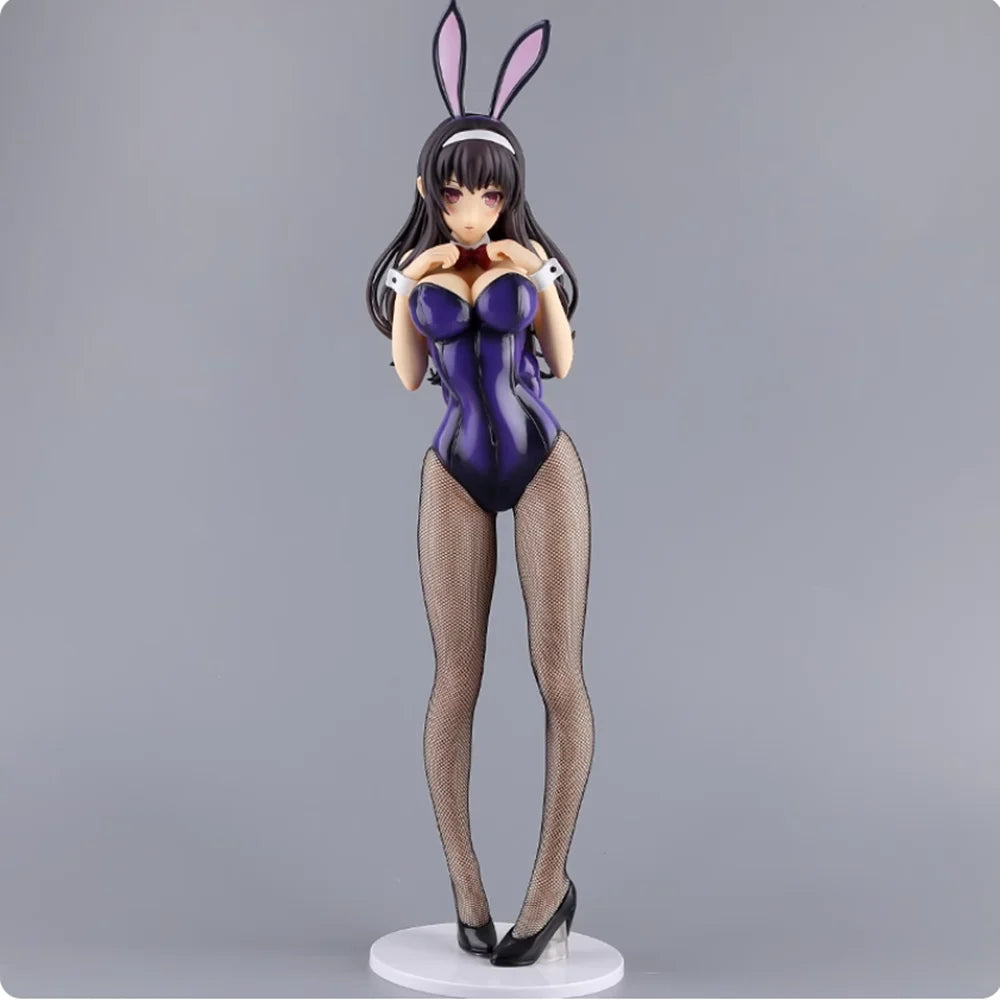 43cm Saenai Heroine no Sodatekata Kasumigaoka Utaha Bunny Girl Standing Pose Anime PVC Figure Statue Desktop Decoration Gift