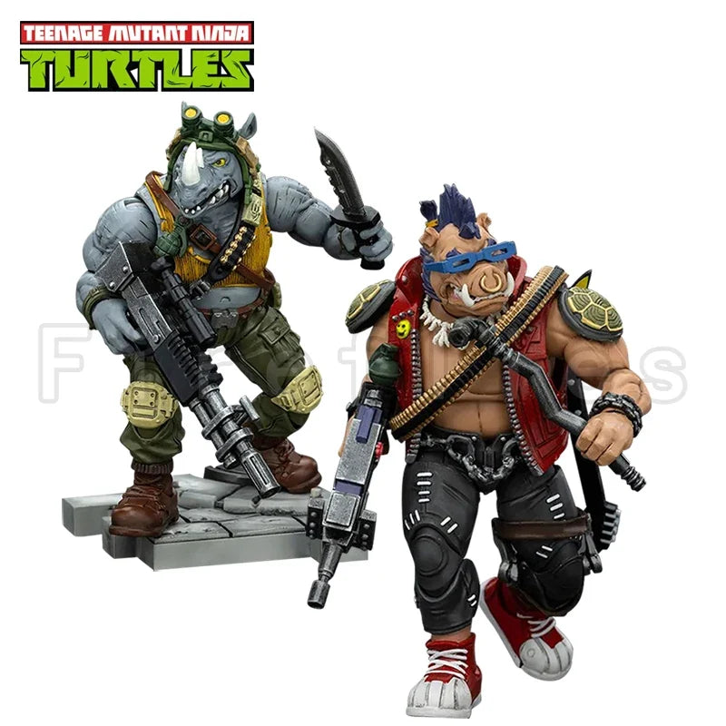 1/18 JOYTOY Action Figure Turtles Beebop Rocksteady Anime Model Toy