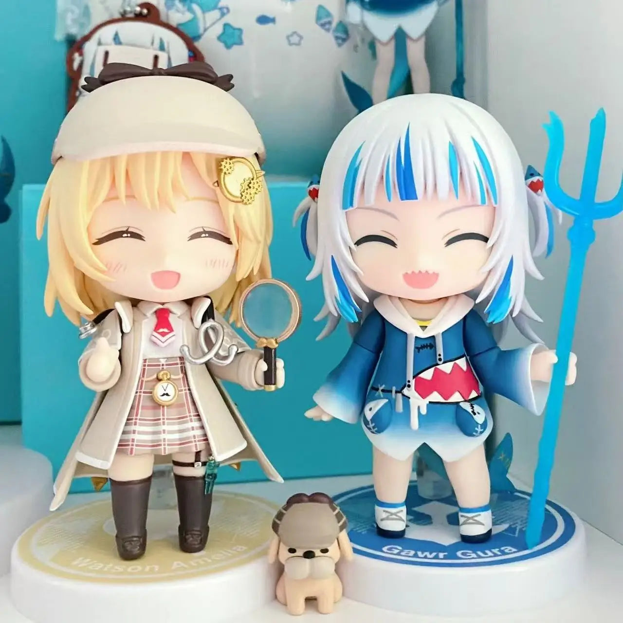 Kawaii Gsc Hololive Gawr Gura Watson Amelia Modell Anime Actionfigur Desktop-Ornament Sammlung Kindergeschenk