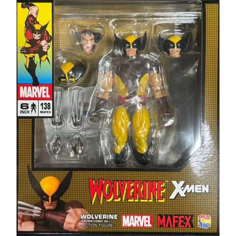 Original MAFEX 138 Mafex No.138 Wolverine Brown Comic Ver Xmen Reprint In Stock Anime Action Collection Figures Model Toys