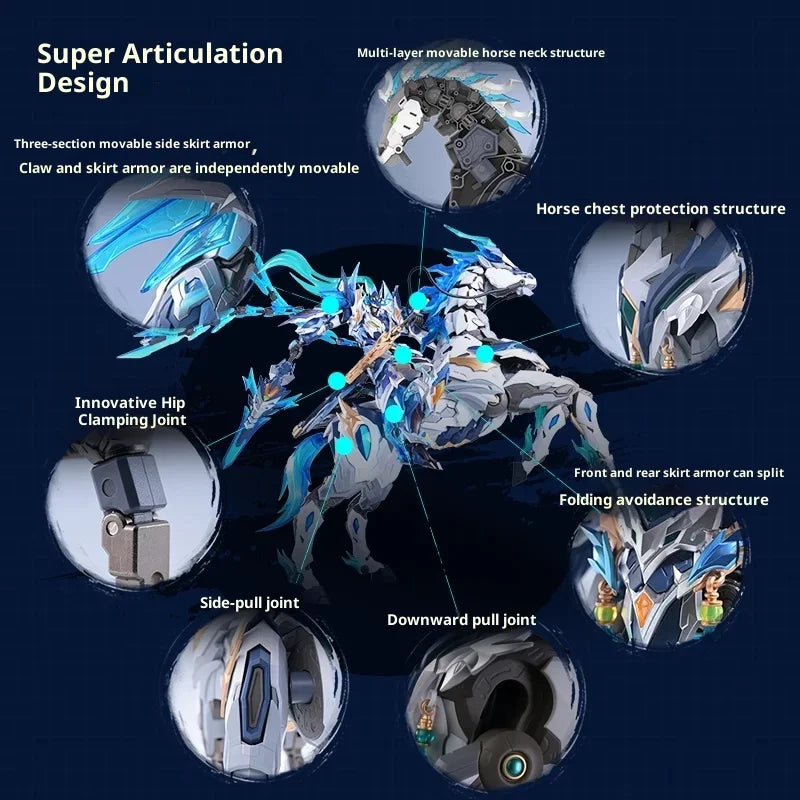 Zhao Yun Motor Nuclear Ultra-Mobile Guochuang Assembled Mecha Model With Mount Alloy Skeleton Highly Playable Collection
