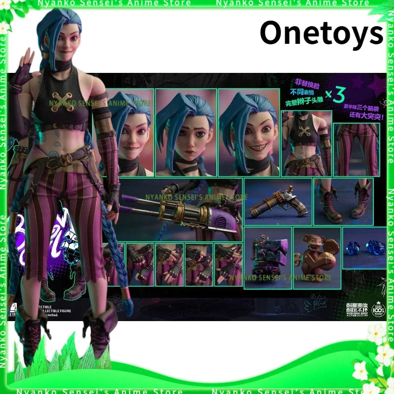 Auf Lager Onetoys Jinx Bang Girl 1/6 Scale OT021-OT021 Actionfigur Anime Modell Trendige Spielzeuge Desktop Puppe Sammlerstücke