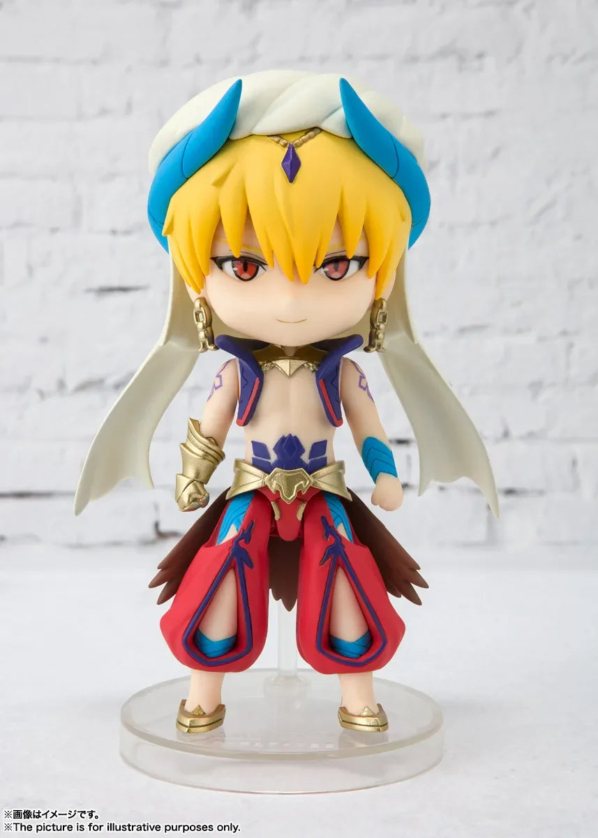 Bandai Fate FGO Action Figures Model Caster Gilgamesh Q-version Active Joint Figures Figuarts Mini Series Doll Toys Original