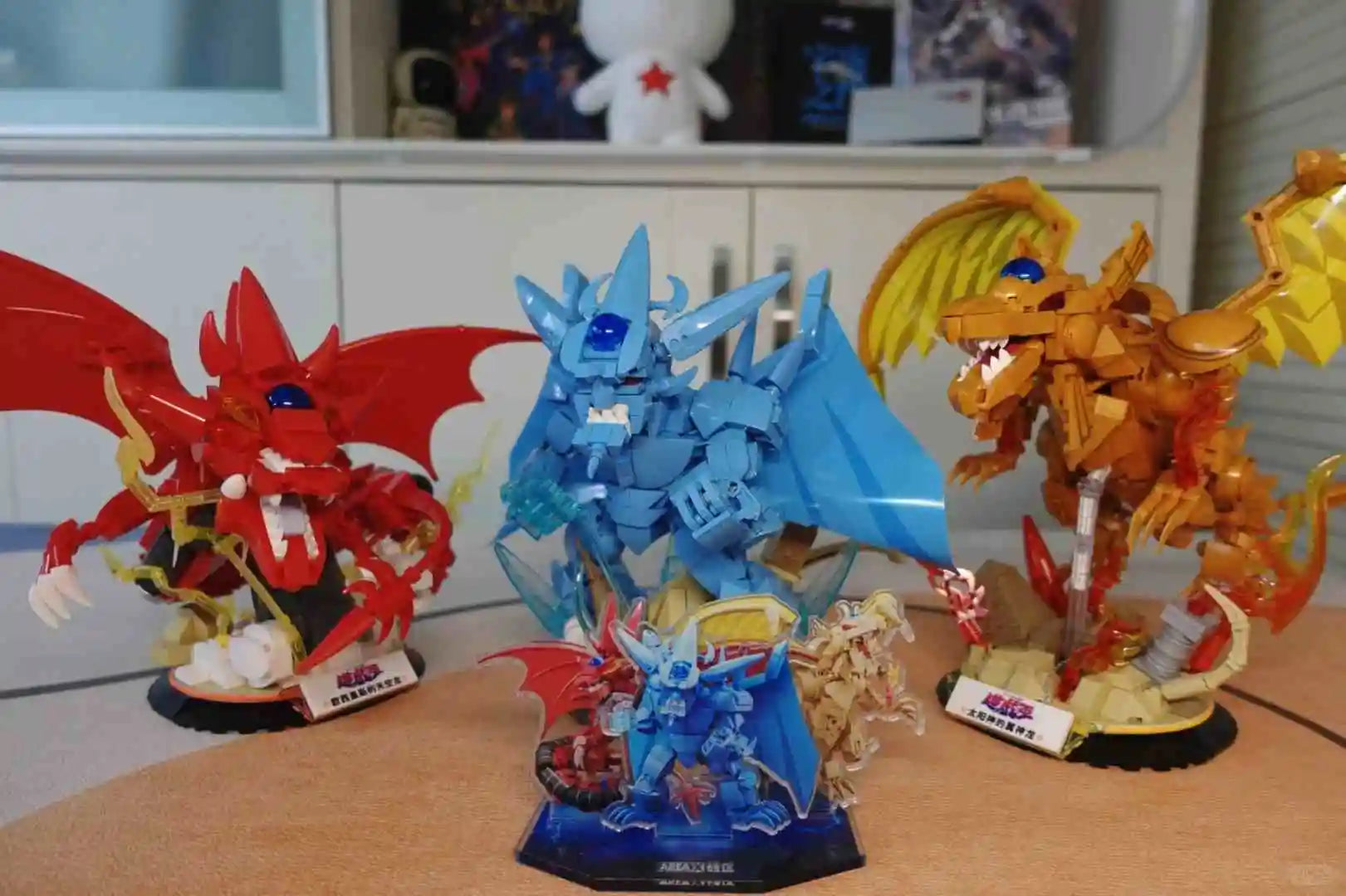 New Yu-Gi-Oh Blue-Eyes White Dragon Model Figures Toys Game Bricks Assembled Toys For Children Birthday Gift Collecting Ornament