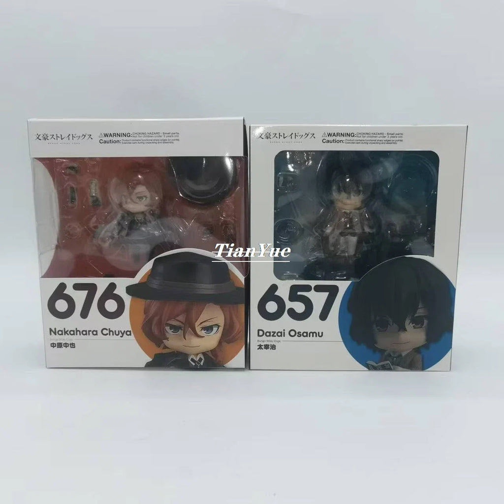 Anime Bungo Stray Dogs Orange Rouge OR Dazai Osamu 657 Nakahara Chuya 676 Q ver. Boxed Figure Car Decoration 10CM