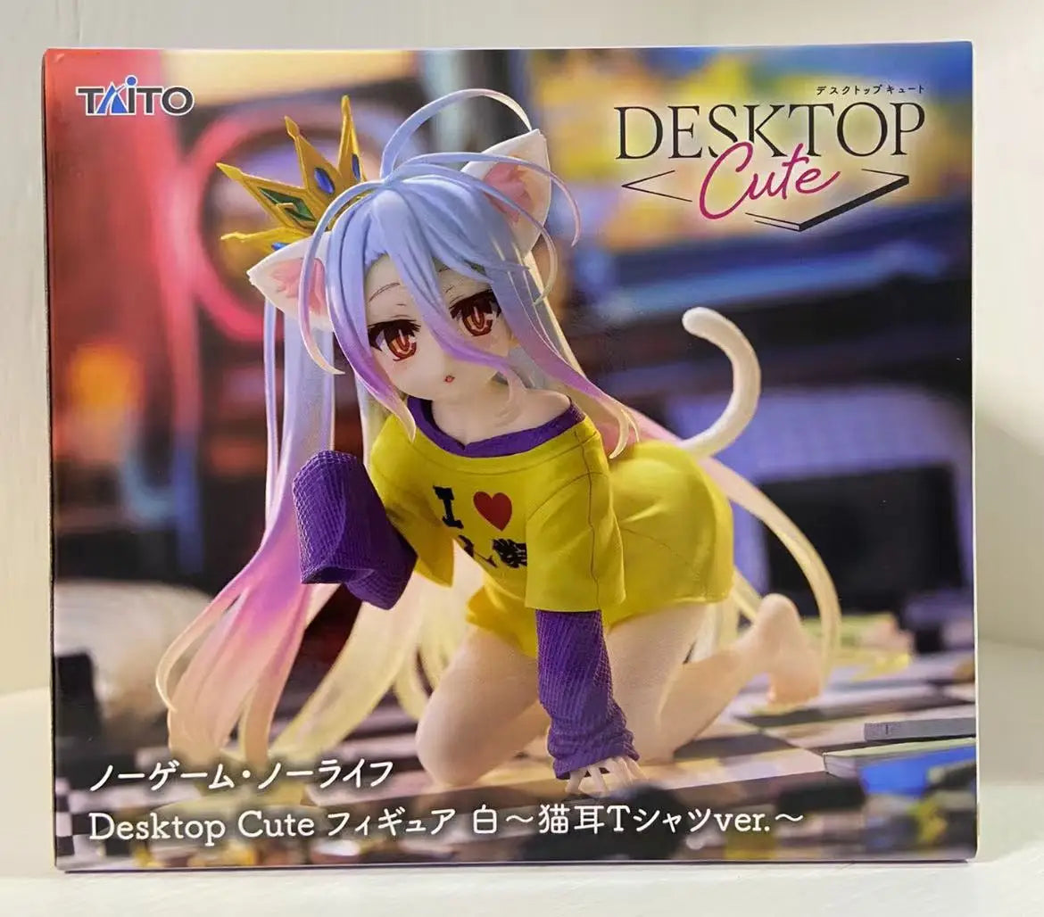 In Stock Original TAiTO Desktop Cute NO GAME NO LIFE Shiro Animation Figures Ornaments Collection Models Toys Gifts