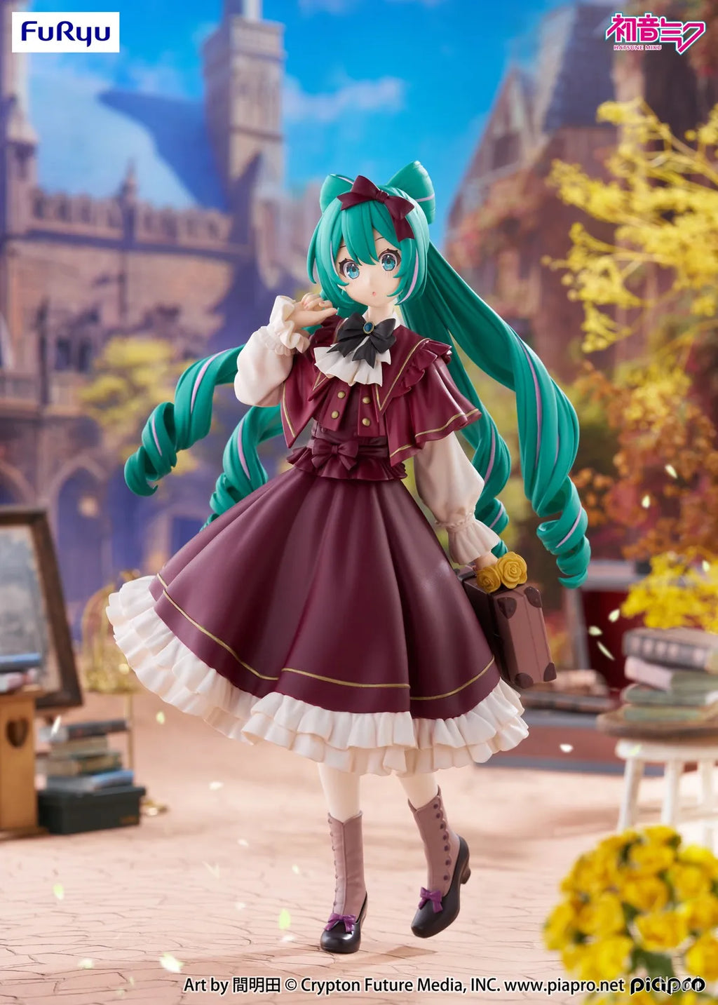 In Stock Original FuRyu Trio-Try-iT Piapro Hatsune Miku 19cm Classical Retro Anime Statue Figure Collection Dolls