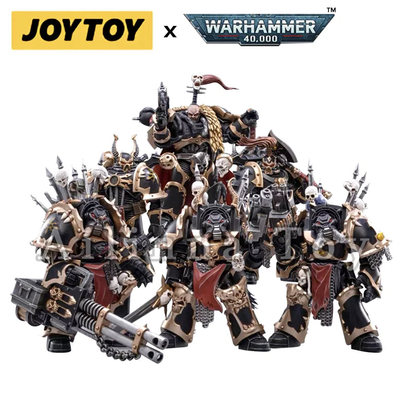 JOYTOY 1/18 Action Figure (6PCS/SET) 40K Chaos Warband Anime Collection Military Model
