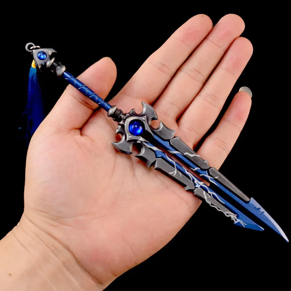 21cm World of Warcraft Thunderfury Blessed Blade of The Windseeker Sword Toy Metal Weapon Model Collections Ornaments Boys Gifts
