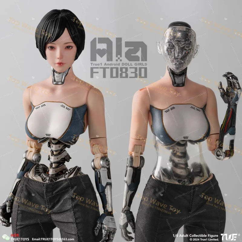 New Stock True1Toys FT0830 1/6 Android Ala Semi-mechanical Action Figure 12'' Female Soldier Full Set Collectible Model Toys