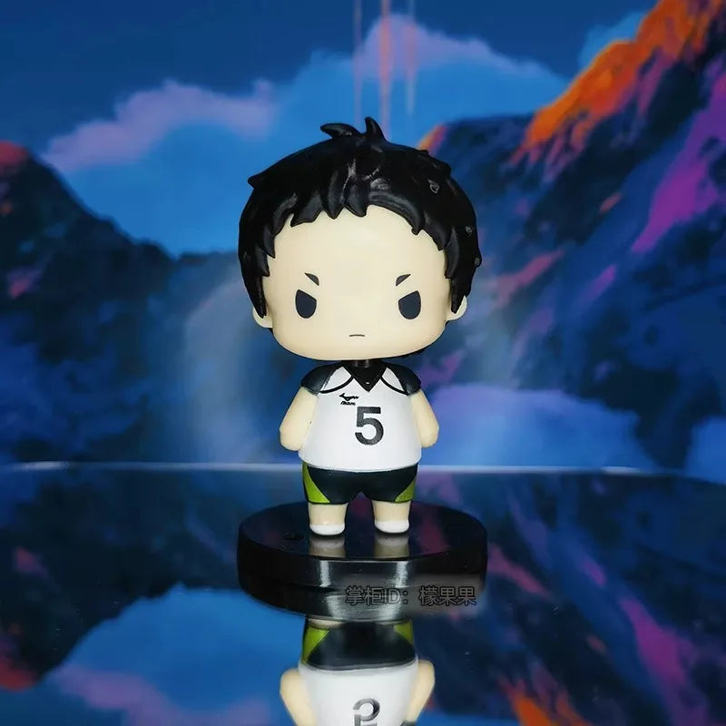 High Quality 7-8 Cm 8pcs Set PVC Anime Figure Hinata Shoyo Kageyama Tobio Q Version Cartoon Model Kids Toy For Children Collecti