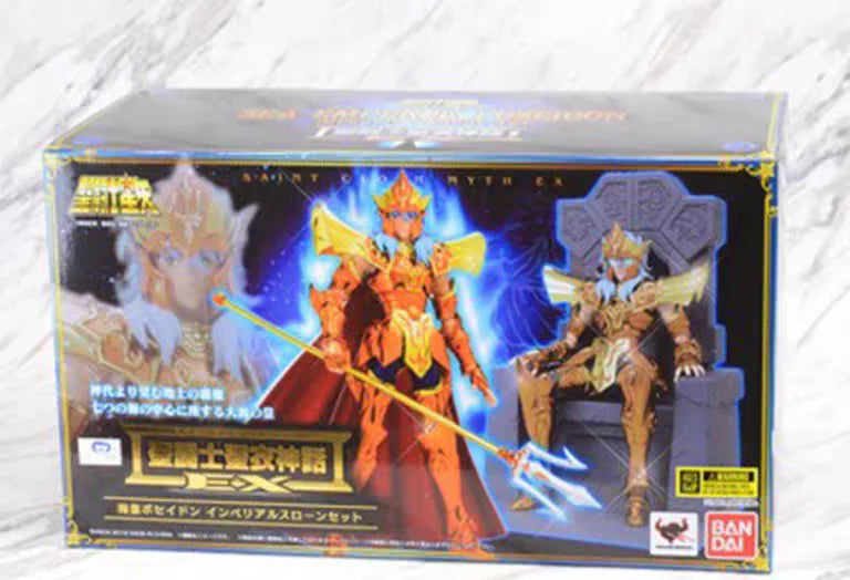 BANDAI Saint Cloth Myth EX Neptune Poseidon Deluxe Throne Set Character Model Toy Gift Collection Action Figure Toy in stock