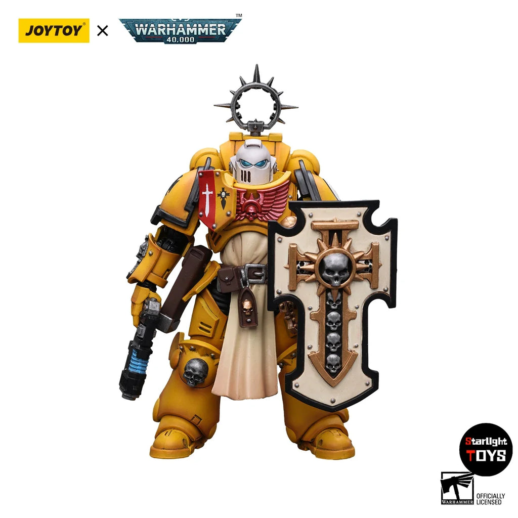 JOYTOY Warhammer 40K Primaris Space Marines Imperial Fists Bladeguard Veteran Model Toy 1/18 Action Figure