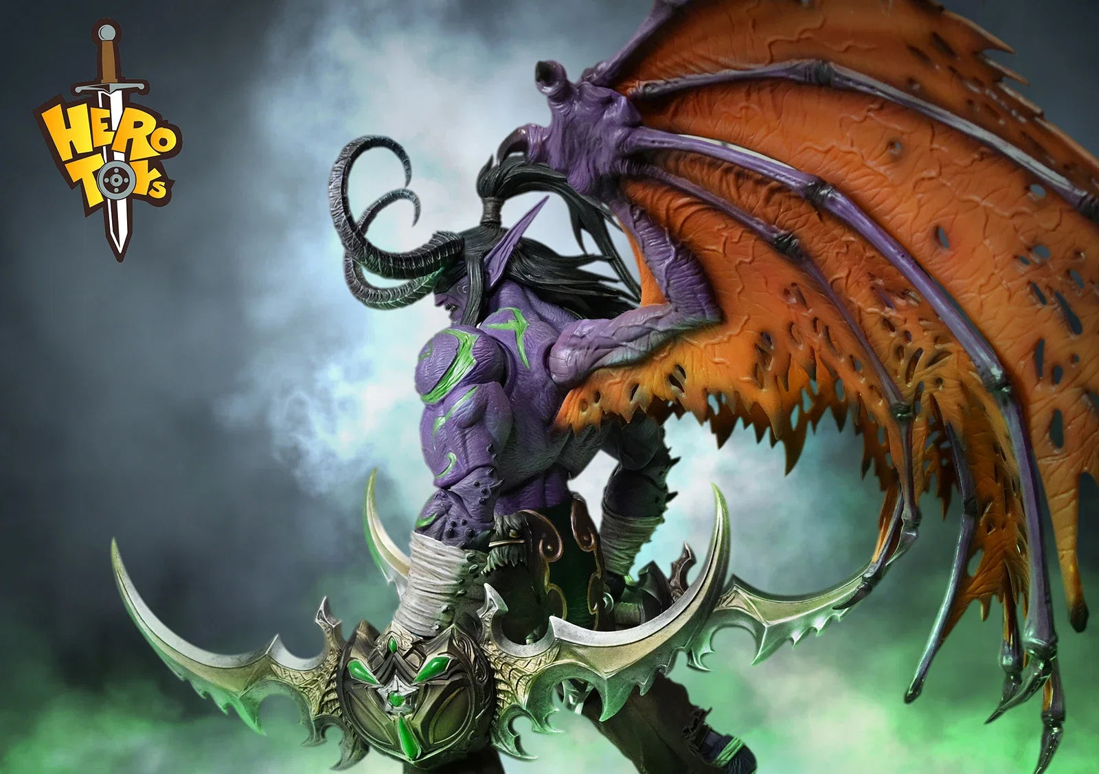HERO TOYS 1/10 Scale Male Soldier Demon Hunter Illidan Full Set About 24Cm Action Figure Collectible Model Toys Doll Gifts