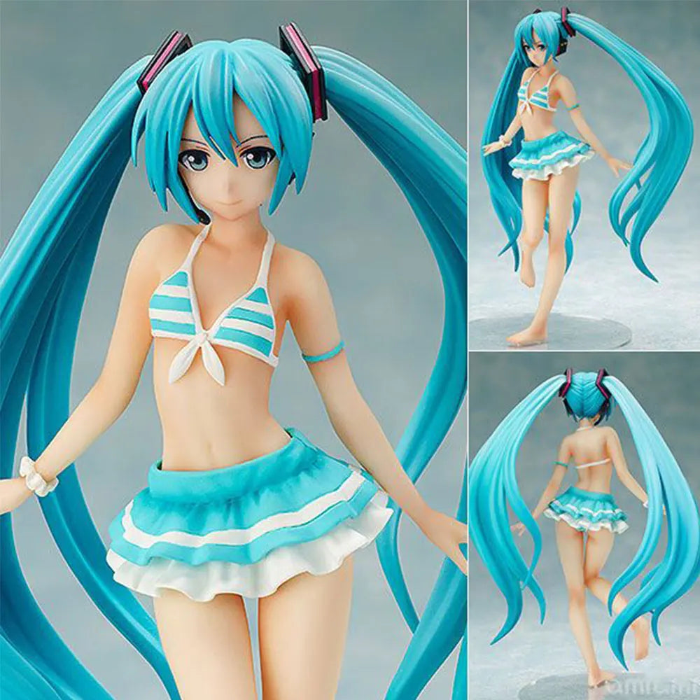 15CM Anime Hatsune Miku S-style 1/12 Swimsuit Ber Anime Model Toy Gift Collection Decorative Ornaments PVC