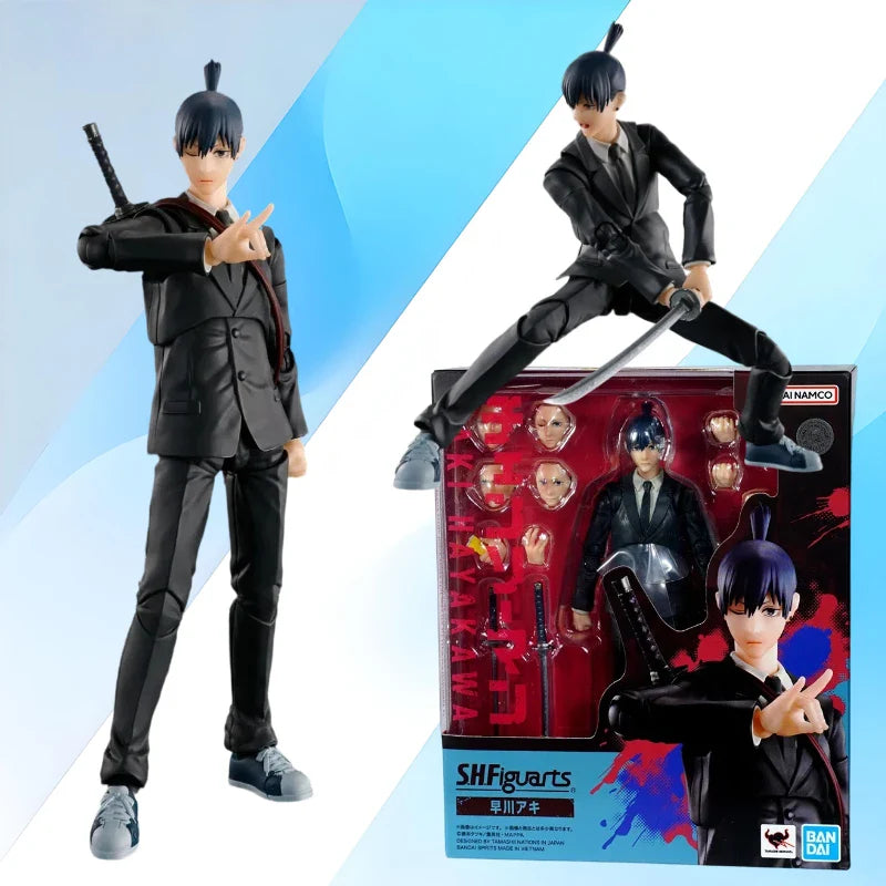 S.H.Figuarts SHF Chainsaw Man Aki Hayakawa Modellbausatz SHF PVC ca. 14,5 cm Actionfiguren Modell Spielzeug Figur Geschenk für Kinder