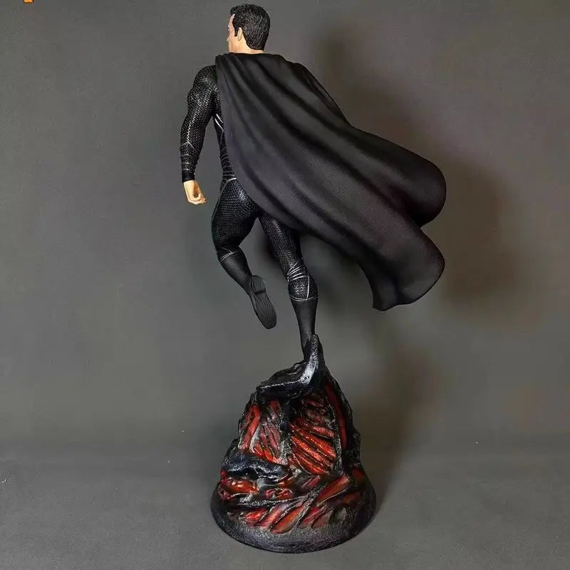 Justice League Black Superman 1/4 Large Size Action Figure Statue Iron Man Full Body Toy for Living Room Trending Plaything