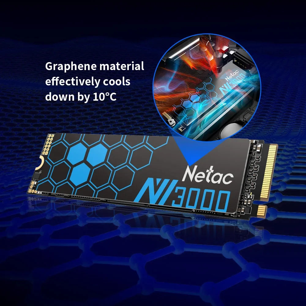 Netac SSD NVME M2 1TB 2TB SSD 250GB 500GB M2 Solid State Hard Disk Drive PCIe 3.0X4 with Heat Sink for Laptop Desktop