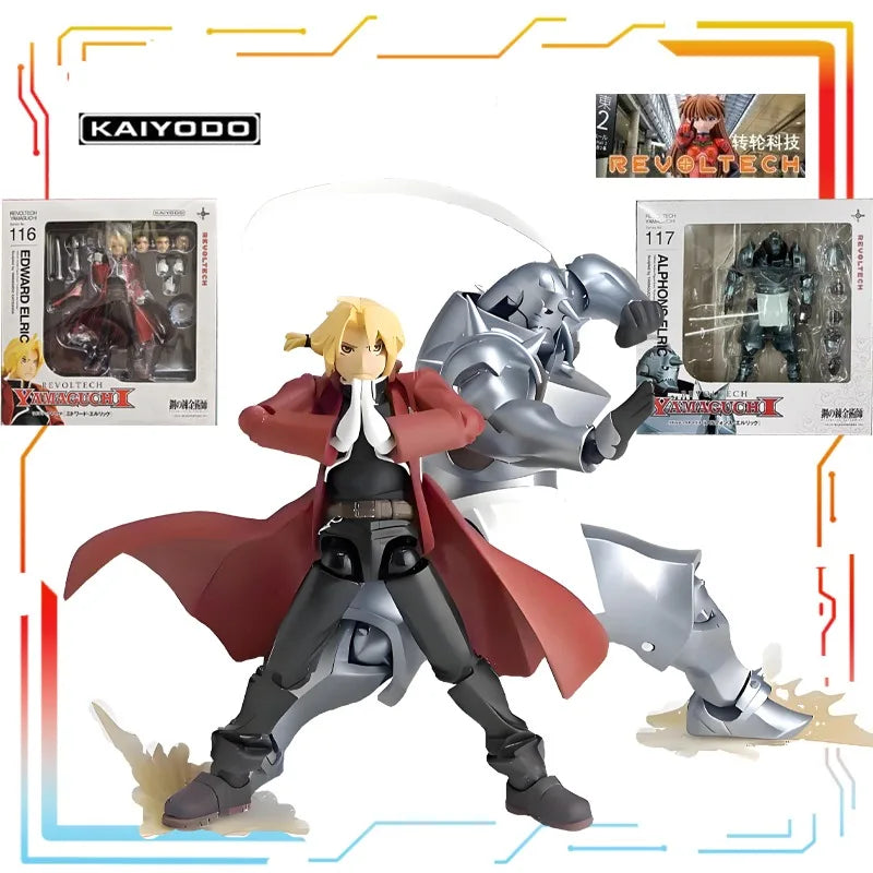 Kaiyodo Original fertig bewegliche Puppenserie FULLMETAL ALCHEMIST Anime Actionfigur Modell Spielzeug Modell Ornamente Geschenke für Jungen